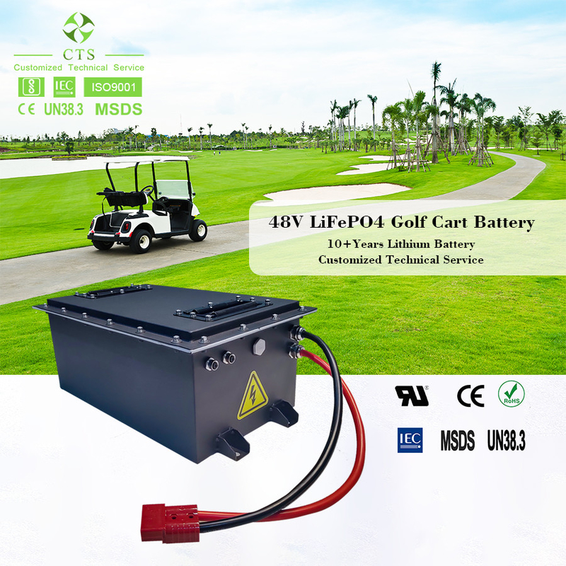 सीटीएस lfp बैटरी पैक ODM 48v 100ah 160Ah 200Ah 300Ah गोल्फ कार्ट ईवी के लिए लिथियम बैटरी पैक