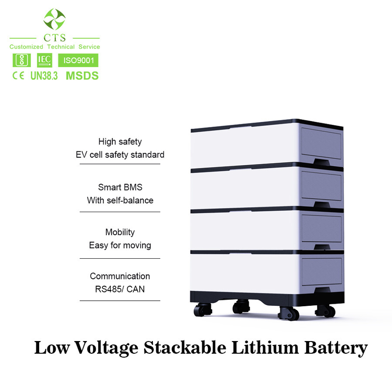 घर के लिए रैक स्टैकेबल बैटरी 48v 100ah lifepo4 बैटरी एनर्जी स्टोरेज