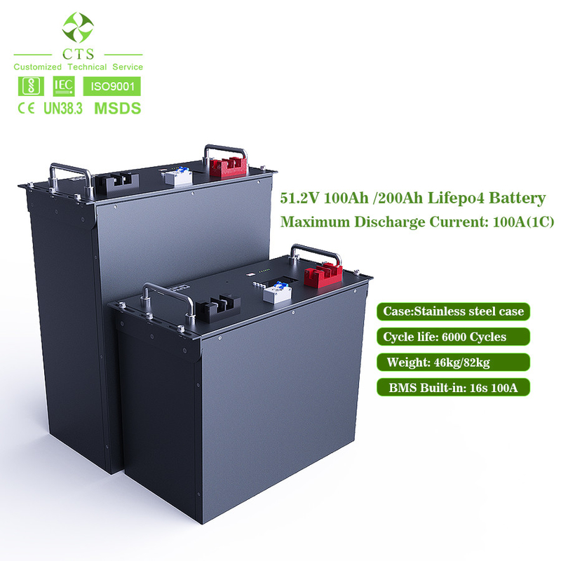 5120Wh सौर बैटरी भंडारण प्रणाली लिथियम बैटरी 48V 100Ah