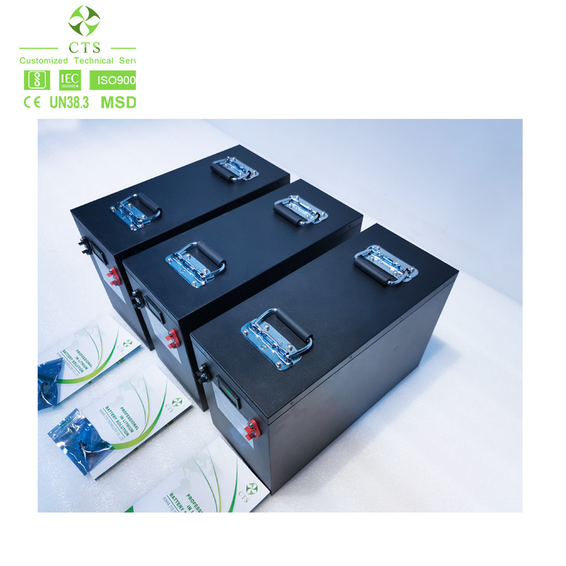 सीटीएस लिथियम Lifepo4 बैटरी पैक AGV/समुद्री के लिए 24v 48v 100ah 200ah