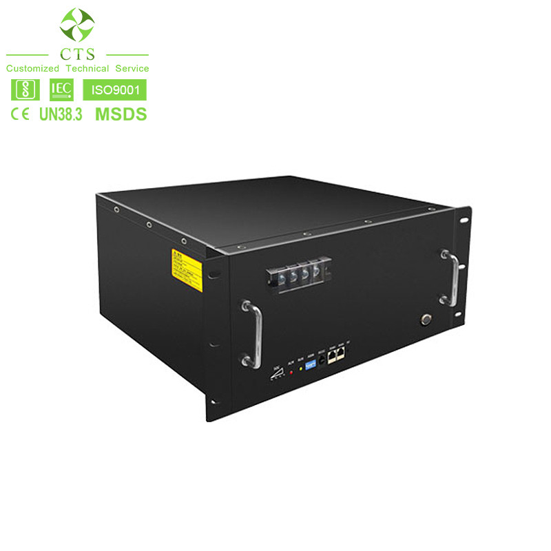BMS UPS सोलर के साथ टेलीकॉम बैक अप 4.8kWh 48V 100Ah Lifepo4 बैटरी पैक